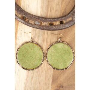 Milani Green Goldtone Earrings